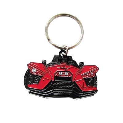 China Custom 3D enamel car gift shape soft keyholder souvenir soft alloy key chain delicate and cool for sale