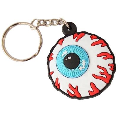 China Custom Cool Funny Round Eye PVC Cartoon Gift Logo Chain Master Wholesale Manufacturer High Quality High Quality Your Own Design Badge for sale