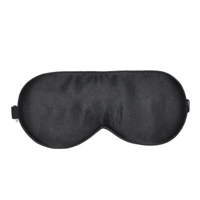 China Promote Sleep Wearing Mulberry Organic Lavender 100% Pure Silk Black Eye Mask for sale