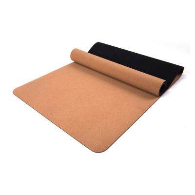 China Eco-Friendly Wearing Custom Size Cork Yoga Mat PU Natural Rubber Yoga Mat Eco-Friendly For Yoga for sale