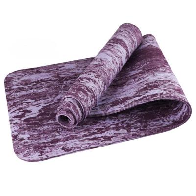 China Wearing Manufacturer Custom Print Strip Anti-Slip Yoga Mat For Yoga for sale