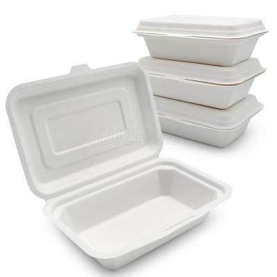 China Biodegradable Biodegradable Bagasse 450ml Dinner Box Wholesale Container Disposable Snack Storage Packaging Within 90 Days for sale