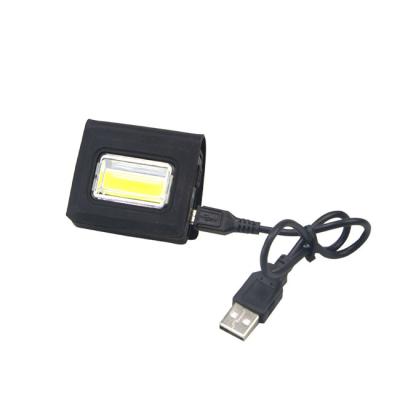 China ABS+Silicone Rubber Coating Mini USB LED Light with Magnet Safety Light USB Rechargeable Running Light for sale