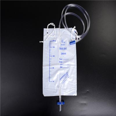 China Medical Care 2000ml Urine Bag Wholesale Anti-reflux Disposable Urine Bag Disposable Urine Receiver Accessories for sale