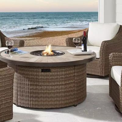 China Luxury outdoor garden design firepit table for outdoor garden heater and bbq table furniture for sale