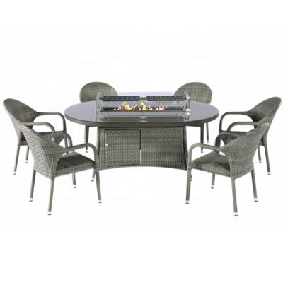 China Contemporary Barbecue Table Outdoor Dining Table Set Table Modern Barbecue for sale