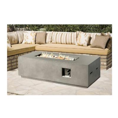 China Concrete Luxury Retangular Like Outdoor Gas Fireplace Heater Luxury Modern Style for sale