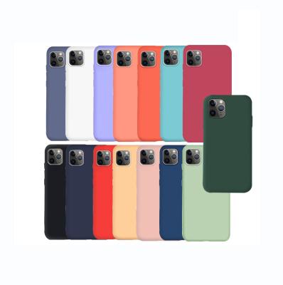 China 100% Silicone Accessories Case 2020luxury Shockproof Phone Case Eco-friendly Gel Liquid Rubber Full Protection For iPhone 12 Cell Phone Bags for sale