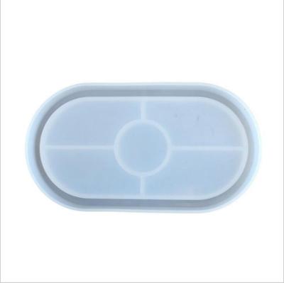 China Crystal Oval Oval Thick Glue Mold Storage Box Mirror Tray Silicone Mold Europe C-0274 DIY Dish Drop Mold for sale