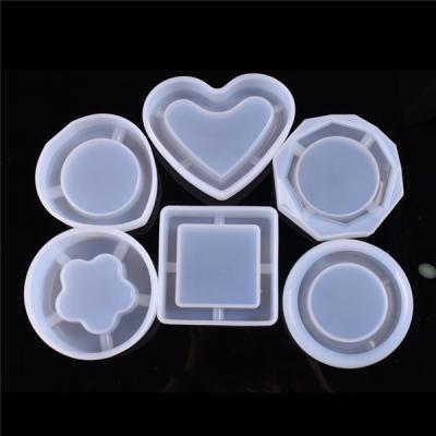 China C-0298 Viable Silicone Resin Crystal Jewelry Making Craft Mold Tool 3D Mirror Ashtray Molds for sale