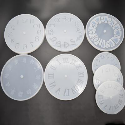 China Viable C-0175 DIY Clock Silicone Resin Mold and Clock Resin Epoxy Clear Liquid Molds C-0182 for sale