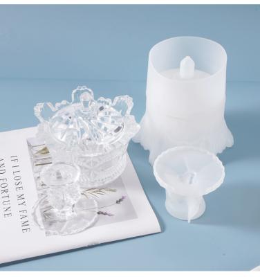 China C-0230 DIY Resin Gift Box Silicone Mold Crown Cup Mold Stocked Storage Box Mold for sale