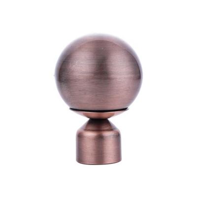 China Durable Metal Round Ball Iron Curtain Rod Finial Adjustable Curtain Rod for sale