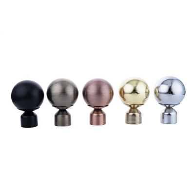 China Durable Wrought Iron Window Curtain Accessories Curtain Rod Ball Finials for sale