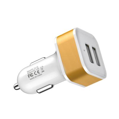 China Universal Mobile Phone Dual USB Car Charger Fast Car Charger for sale