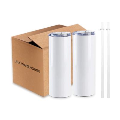 China Durable Stainless Steel Tumbler For Sublimation Printing Blanks 20oz 30oz Metal Tumblers Double Wall Vacuum Insulated Straight Straw for sale