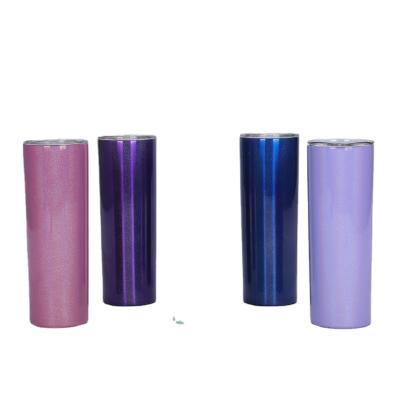 China Viable USA warehouse fast shipping 20oz stainless steel double wall shade shimmer sublimation tumbler glitter for sale