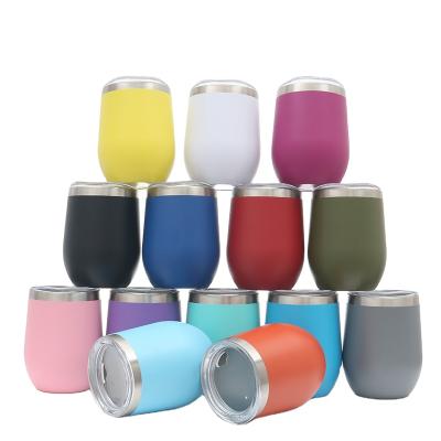 China Food Grade Egg Shape Silicone Foldable Anti-fall Silicone Wine Travel Silicone Wine Cup Viable Outdoor Glass Tumbler for sale