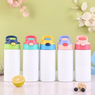 China Sublimation 350ml Kids White Sustainable Stainless Steel Double Wall Upright Tumbler Cups Water Bottle for sale