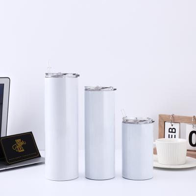 China 20oz Viable Customized Sublimation Blanks Tumbler Mugs Stainless Steel Skinny Straight Sublimation Tumbler for sale