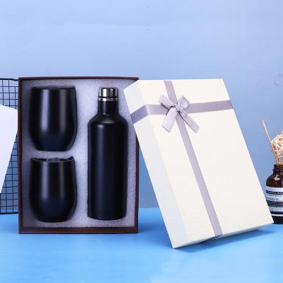 China 500ml 12oz Flusk Bottle Stainless Steel Water Bottle Wine Tumbler Viable Gift Set for sale