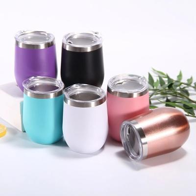 China Sustainable 12oz Stainless Steel Wine Vacuum Stainless Steel Tumbler Insulated Wine Cup With Low Price for sale