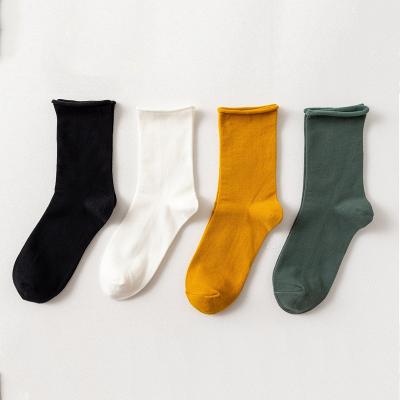 China Sporty Hot Selling Custom Logo Embroidery Cotton Women Crew Socks In Stock for sale