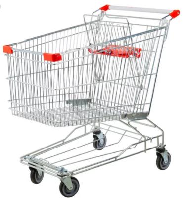 China Factory Supermarket Metal Shopping Trolley Easy Using Custom High Quality Trolley for sale