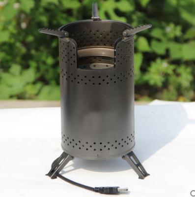 China Newest Modern Air Blast Device With Outdoor USB Charger Campstove Wood Burning Stove for sale