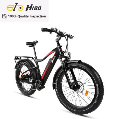 China Alloy EU warehouse HIBO fat tire electric bike 48V 500W motor e-bike battery bicycle aluminum ebike for sale