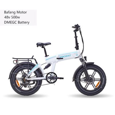 China Fat Tire Bike 500W 48V 14Ah Warehouse HIBO TDN46Z-FS Electric Fat Tire Fat Tire Aluminum Overseas Folding 20 Inch Electric Bike for sale