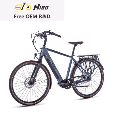 China Aluminum Alloy Drop Shipping 250W 14AH Motor HIBO TDA42L Mid City Electric Bike 7 Speed ​​Electric Walking Electric Mountain Bike for sale