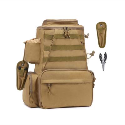 China Custom Waterproof Fishing Tackle Rod Backpack 4 Trays Tackle Bag Storage Fishing Bags for sale