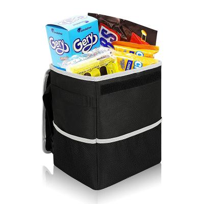 China Hang Customized Car Mini Storage Bag Car Back Seat Pocket Bag Hanging Trash Can for sale