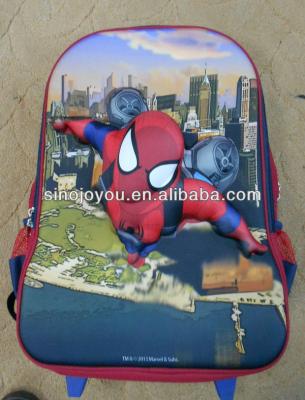 China School spiderman used school bag with trolley for sale