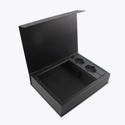 China Recycled Materials China Manufacture Gift Set Custom Luxury Black Cosmetic Mini Paper Box for sale