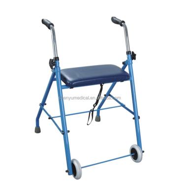 China HDPE+ALUMINUM Folding Walker With Wheels for sale