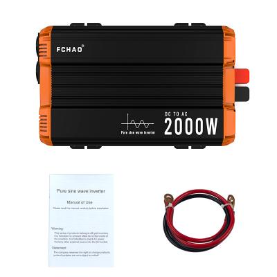 China 2022 Hot Selling New Model Off Grid Power 2000w DC High Frequency Pure Sine Wave Inverter Rated 38*22*9.2cm for sale