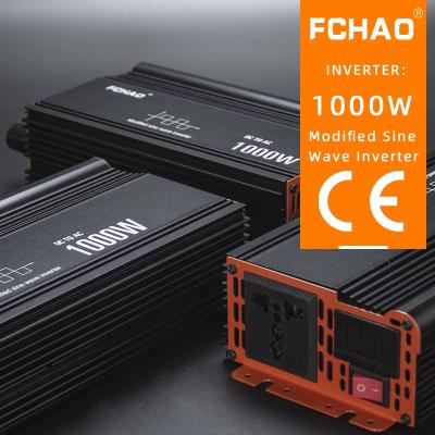 China FCHAO RTS 1000W DC 12V 24V 48V to AC 110V 127V 220V 230V 50/60Hz Solar Power Off 1000W Grid Modified Sine Wave Inverter 28CM*13CM*9.5CM for sale