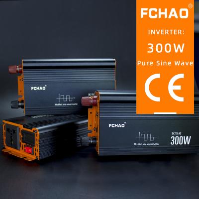 China FCHAO RTS 300W DC 12V 24V 48V AC 110V 120V 130V 220V 230V 240V 50/60Hz Solar OFF Grid 300W Modified Sine Wave Inverters 21CM*13CM*9.5CM for sale