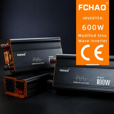 China FCHAO 600W AC 110V 127V 220V 230V 50/60Hz DC 12V 24V 48V Power Off On Grid 600W Solar Sine Wave Inverter 21CM*13CM*9.5CM for sale