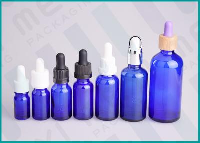 China E-Juice 5ml - 100ml Glass Dropper Bottles , Cobalt Blue Dropper Bottle for sale