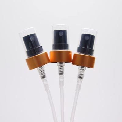 China 0.2cc Dosage 20/400 Matt Gold Plastic Fine Mist Sprayer for sale