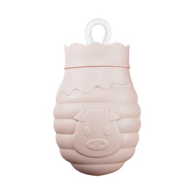 China PVC Amazon Best Pink Hot Water Bag Gift Mini Warm Hot Water Bottle Bag Silicone Portable Cute Small Hand Warmers for sale