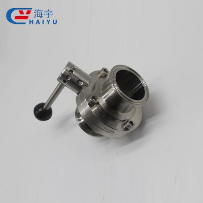 China SS304 Sanitary Stainless Steel Flange Butterfly Valve for sale