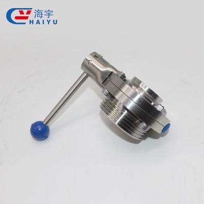 China Sanitary Stainless Steel Food Grade 304 / 316L Butterfly Valve for sale