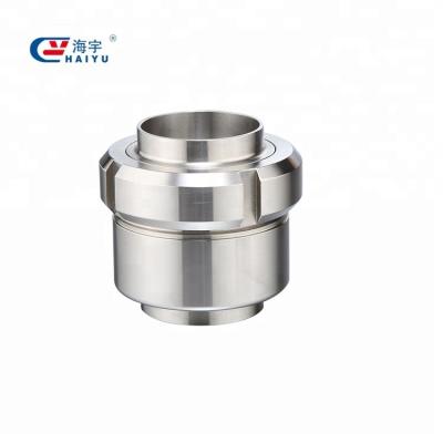 China Sanitary Food / Dairy / Beer Stainless Steel Union Type Check Valve With Weld End for sale