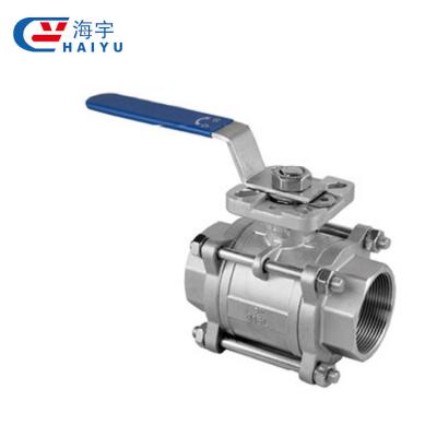 China Food / Dairy / Beer Professional Made Low Pressure Manual Industrial 3 Piece Ball Valve for sale