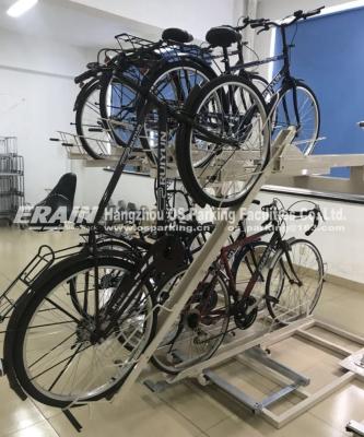 China Steel Double Row Bike Rack With Gas Strut for sale