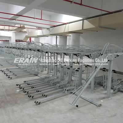 China Steel Factory Directly Sell Double Deck Steel Bicycle Rack for sale